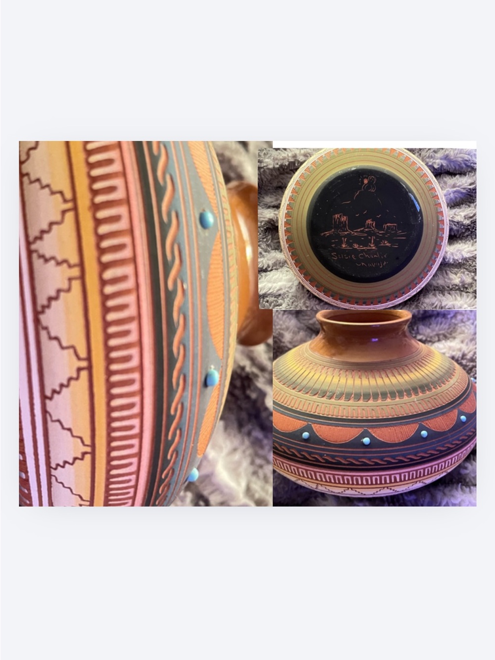 Navajo Native American  Vase/Pot By Susie Charlie. pottery